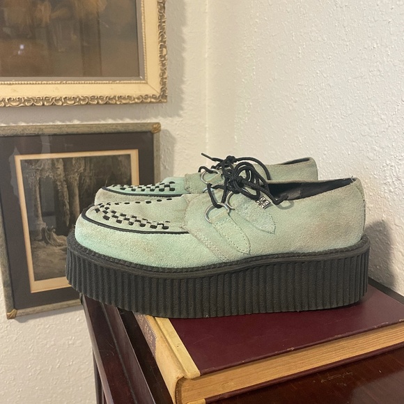 T.U.K Shoes - TUK Mondo Suede Turquoise Loafers